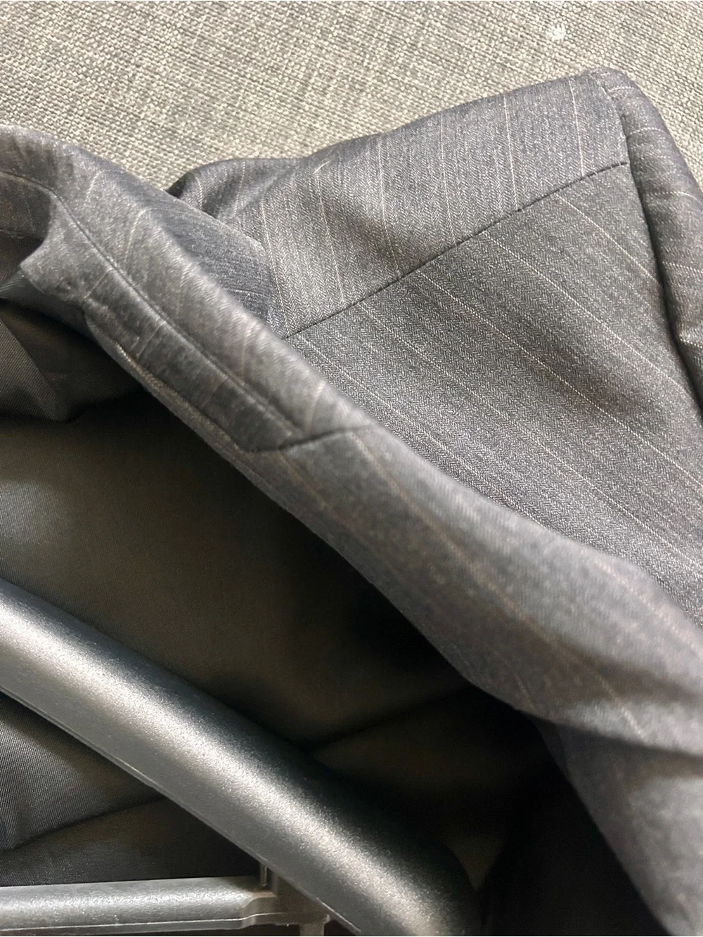 Evan-Picone Men's Pinstripe Two-Button Suit - Dark Gray